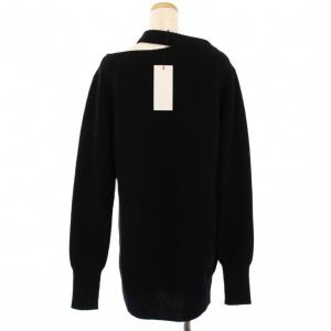 sacai ショルダーカットニット プルオーバー 3 ブラック 22-06291