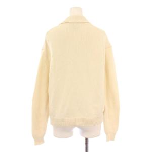 Theory WAVE BOUCLE BOY POLO W ニット 長袖 スキッパー 無地 ワンカラー ウール混 S