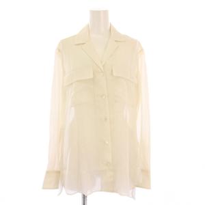 23SS AIRY SHIRTING NOTCH SHIRT シャツ ブラウス 長袖 オープンカラー シアー