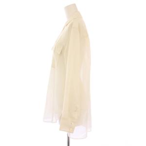 Theory 23SS AIRY SHIRTING NOTCH SHIRT シャツ ブラウス 長袖 オープンカラー シアー