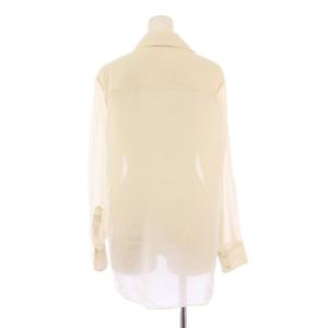 Theory 23SS AIRY SHIRTING NOTCH SHIRT シャツ ブラウス 長袖 オープンカラー シアー
