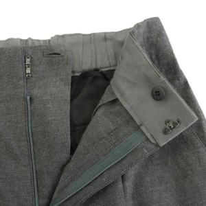 23区 24SS コットンリネンオックスストレッチワイドパンツ イージーパンツ ジップフライ 麻 リネン混 38