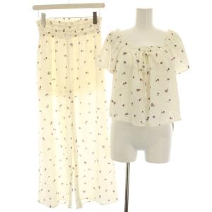 24SS タグ付き セットアップ 上下 ルームウェア 部屋着 ナイトウェア ブラウス シャツ ショート丈