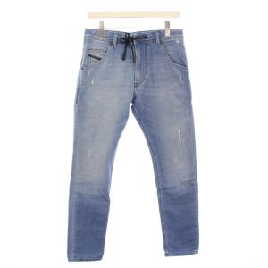 KROOLEY CB-NE デニムパンツ ジーンズ ジップフライ ストレッチ ダメージ加工 W28 水色