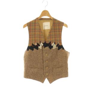 犬/ ベスト チェック柄 M ベージュ ブラウン マルチカラー /ES