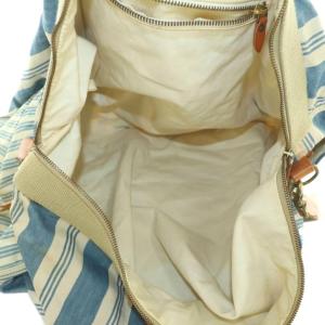 RALPH LAUREN 2WAY ボストンバッグ ショルダーバッグ ストライプ柄 ライトブルー 水色 アイボリー /MI ユニセックス