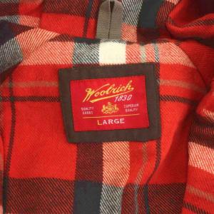 WOOLRICH マウンテンパーカー ジャケット 裏地チェック柄 L 茶 ブラウン /KU
