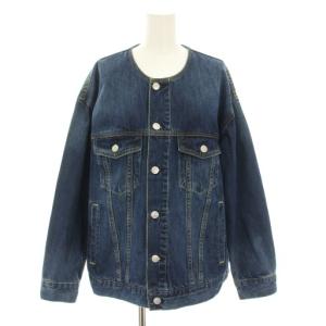 25SS デニムジャケット ジージャン Gジャン アウター ノーカラー F 紺 ネイビー 25011462920110