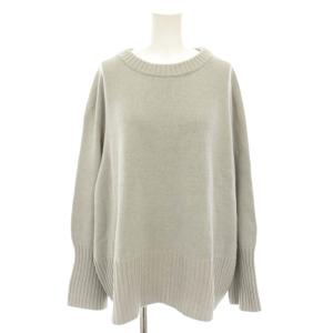 24SS バルキーヤーンロングリブプルオーバー ニット セーター 長袖 グレー 24080200512010