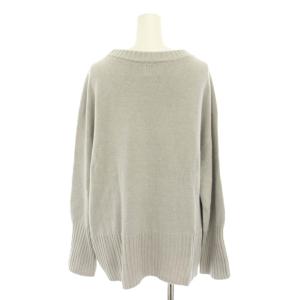Spick&Span 24SS バルキーヤーンロングリブプルオーバー ニット セーター 長袖 グレー 24080200512010