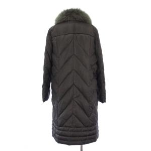 Aquascutum ダウンコート ロング フォックスファー 13 黒 /KH