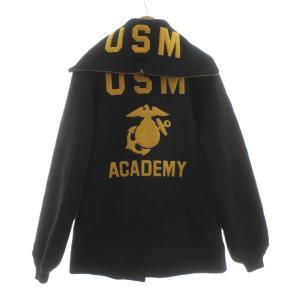 BUZZ RICKSON’S カデットジャケット ミリタリー ジップアップ ロゴ ウール 40 黒 ブラック M3202 /KU