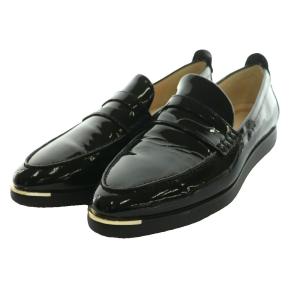 ローファー モカシン エナメル US7.5 黒 ブラック /SS OS