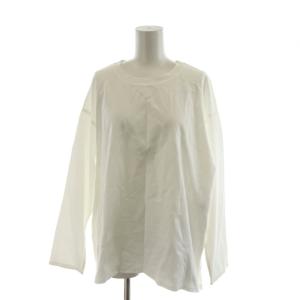 カットソー Tシャツ 長袖 15+ 白 ホワイト 無地 /RR