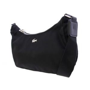 LACOSTE ショルダーバッグ ナイロン ロゴ ワンカラー 黒 ブラック /BB