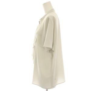 Leilian ブラウス シャツ フリル 半袖 13+ グレー VF18-40901 /HN