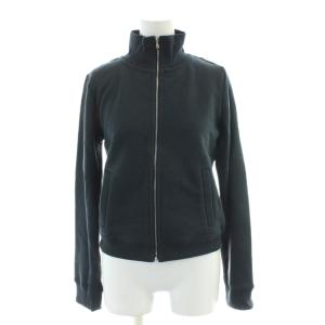 スウェットジャケット 2 黒 ブラック スタンドカラー ジップアップ /AP