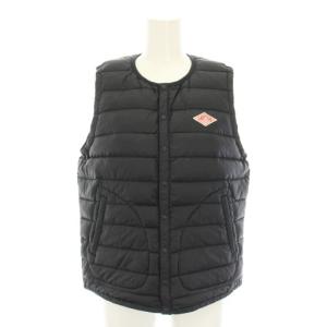 インナーダウンベスト アウター 前開き ロゴパッチ 36 黒 ブラック JD-8645 /YT