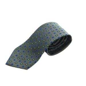 田中オム期 ネクタイ レギュラータイ シルク 総柄 グレー /MI