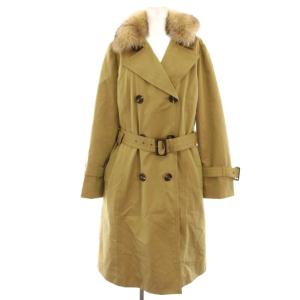 トレンチコート スプリングコート ダウンライナー付き フォックスファー ロング 9 ベージュ /HN
