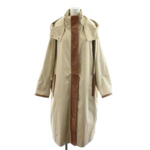 コート ロング丈 フード ライナー付き アウター 2 ベージュ 茶 ブラウン B0201CFC200 /AN29