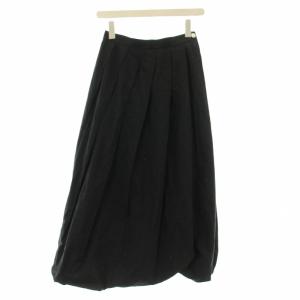 バルーンスカート ロング プリーツ スカート M 黒 ブラック TS-02050M /G