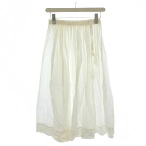 スカート ロング 麻 リネン M 白 ホワイト JURGEN /JP