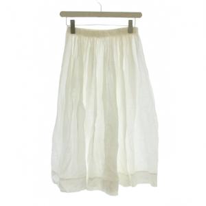 JURGEN LEHL スカート ロング 麻 リネン M 白 ホワイト JURGEN /JP