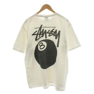 STUSSY 8ボール Tシャツ カットソー 半袖 ロゴ L 白 ホワイト /AN49