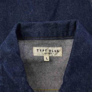 AVIREX TOP GUN DENIMJACKET デニムジャケット Gジャン ジージャン ワッペン L インディゴ
