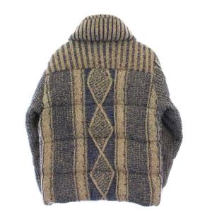 The DUFFER of ST.GEORGE DUFFER INDIGO ローゲージ ダウンジャケット アウター ニット XL 紺 B081 /KH