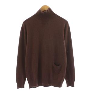 ニット セーター 長袖 ハイネック カシミヤ 48 茶 ブラウン 91543351 /AN36