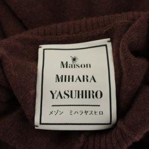 MIHARA YASUHIRO ニット セーター 長袖 ハイネック カシミヤ 48 茶 ブラウン 91543351 /AN36