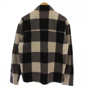 WOOLRICH ブロックチェック シャツジャケット ウール USA XS EU S 白 黒 192MWOOSH0014