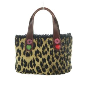 Think Bee スマイルライオンミニトート トートバッグ アニマル柄 ベージュ 黒 ブラック マルチカラー /MI