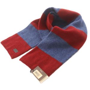 マフラー ボーダー ニット 青 ブルー 赤 レッド /SR