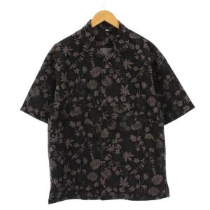 Aloha Vent Shirt アロハシャツ 半袖 総柄 M 黒 NR22330 /KH