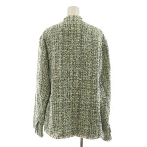 BEIGE 24AW ノーカラージャケット ツイード 4 緑 グリーン /RR