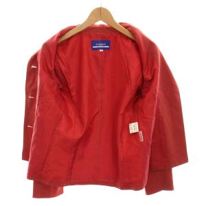 BURBERRY BLUE LABEL スーツ セットアップ 上下 ジャケット スカート ひざ丈 38 赤 レッド FCF71-624 /YM