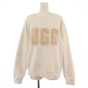 スウェット マドリン ファジー トレーナー プルオーバー 長袖 ロゴ 裏起毛 M 白 1123718 /BM