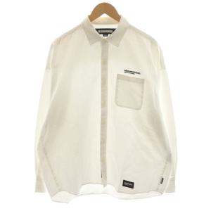 23SS OVER SHIRT LS シャツ 長袖 M 白 ホワイト 232SPNH-SHM03 /AN55