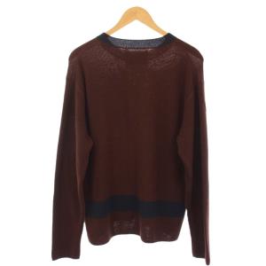 MHL. ニット セーター ウール クルーネック 長袖 ライン M ブラウン 596-2260550 /TK