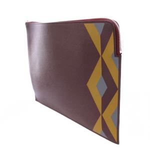 dunhill カドガンマルケトリースモールジップフォリオ クラッチバッグ セカンドバッグ レザー ボルドー /BB