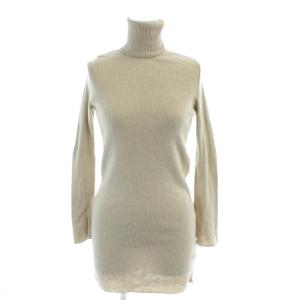 リブ タートルネック ニット 長袖 1 ベージュ /AP