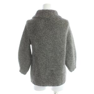 Max Mara カーディガン ウール S 茶 ブラウン 長袖 メランジ スタンドカラー /AP