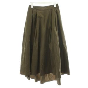 フレアスカート ミモレ ロング 38 カーキ G5S03-208-77 /AN38