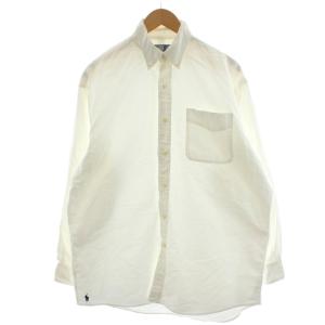 シャツ 長袖 コットン M 白 ホワイト /AN31