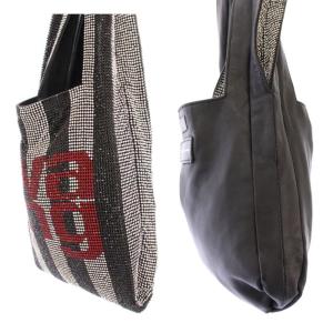 alexanderwang ハンドバッグ トートバッグ リバーシブル ロゴ レザー ラインストーン 黒 ブラック シルバーカラー 赤