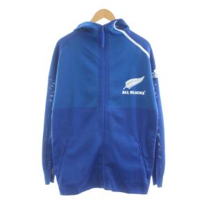 オールブラックス RWCアンセムジャケット パーカー ジップアップ メッシュ 切替 XO 青 ブルー DY3785