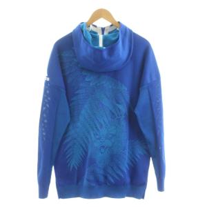 adidas オールブラックス RWCアンセムジャケット パーカー ジップアップ メッシュ 切替 XO 青 ブルー DY3785